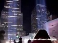 9/11 tribute lights close up 9/11 tribute lights close up