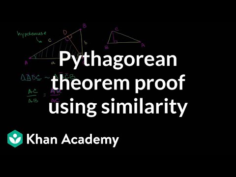 how to prove pythagorean theorem using similar triangles