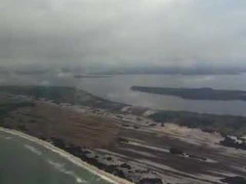 Flying along the coast in Gabon, ...