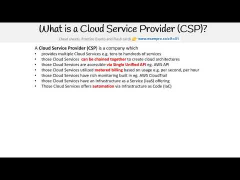 CLF-C01 — What is a Cloud Service Provider