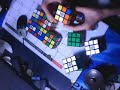 10 rubik's cubes in a row 3:11.13