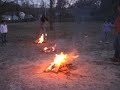 jumping over fiya