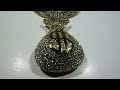(SOLD) Lab Made Gold "Money Bag" pendant with FREE franco chain included
