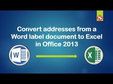 how to turn excel into address labels