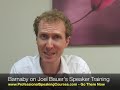 Barnaby on Joel Bauer Speaker Course Training