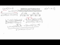 Click here to watch this video Rational Functions-Addition and Subtraction PT 2