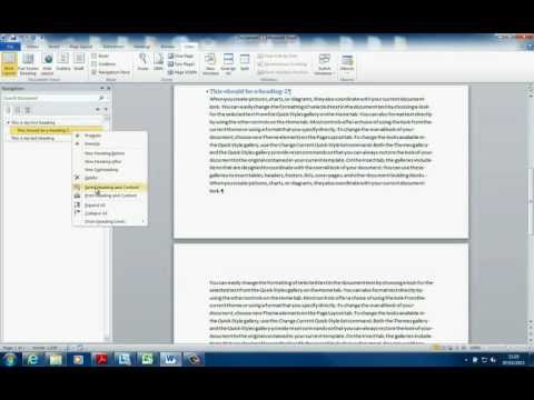 how to define headings in word 2013