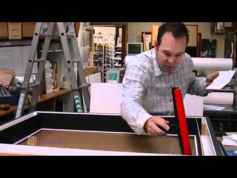 how to fasten items in a shadow box