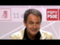 Zapatero apoya al nuevo PSPV