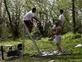 Freak Nastty (ECWA CHAMP) and I, doing backyard wreslting