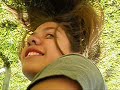 me and kristie on my tramp being retarded!