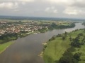 Hubschrauberflug über Burg bei Magdeburg