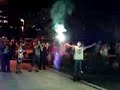 Plo?e - Bakljada Hrvatska - Poljska ispred crkve