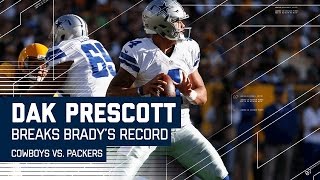 Dak Prescott's 163 Passes Without an INT Breaks Tom Brady's Record! | Cowboys vs. Packers | NFL by NFL