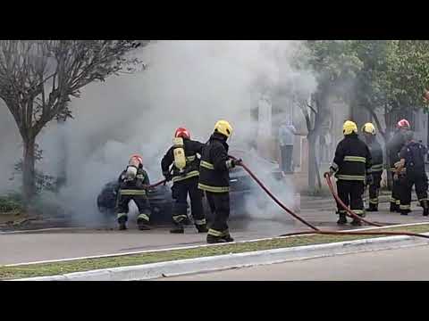 Alarma: un auto se incendió por completo en pleno centro | La Trocha ...