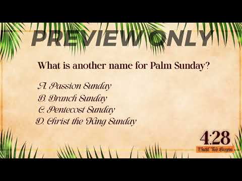 Video Downloads, Easter, Palm Sunday Trivia: Countdown Video