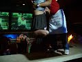 Girl in skirt spun upside down after shots of tequilla