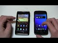 The Verizon Android dogfights continue! Aaron compares the Motorola DROID RAZR MAXX and the Samsung Galaxy Nexus. The MAXX rocks a 1.2 GHz dual-core TI OMAP processor, 4.3-inch Super AMOLED Advanced display, 8-megapixel camera with 1080p HD video recording, a front-facing camera, gigantic 3300 mAh battery, and Android 2.3 with Motorola's UI. The Galaxy Nexus comes with a 1.2 GHz dual-core TI OMAP processor, 4.65-inch Super AMOLED HD (720p) display, a 5-megapixel camera with 1080p HD video recording, a front-facing shooter, 1850 mAh battery, and Android 4.0 (Ice Cream Sandwich). Both pack 4G LTE connectivity, so you'll be surfing the web and downloading apps without trouble. The DROID RAZR MAXX blows the competition away in battery life (Motorola estimates 21.5 hours of talk time on a single charge, and they're not far off), but the Galaxy Nexus has Ice Cream Sandwich. Which one is the must-have phone? Part 1 of 2. Facebook: www.facebook.com Twitter: www.twitter.com Win Free Phones: instantwin.phonedog.com