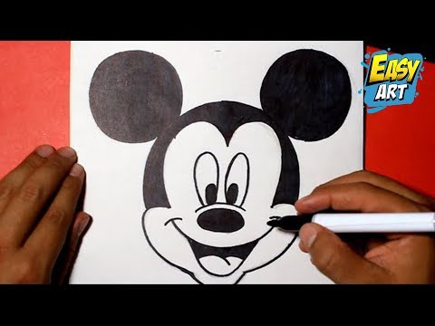 how to draw mickey mouse