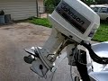 175 hp Johnson outboard starting and shifting in forward and