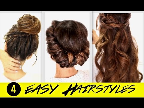 ★4 Totally EASY BACK-TO-SCHOOL HAIRSTYLES | Cute Braided Bun + Half-Up Braids Hairstyle