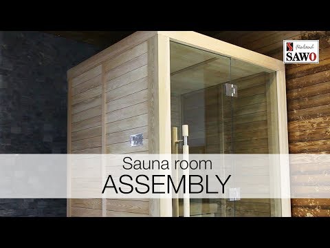 Glass Front Sauna Room Assembly 1