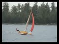 A Class sailing with spinnaker A Class sailing with spinnaker
