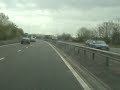 This is one dangerous motorist,he not only undertakes me and a taxi in front of me but look what he does in front of the yellow lorry(watch for the brake lights).Black vectra man is nothing but a maniac and shouldnt be behind a wheel,this happened today 03/04/2012 at approx 11,45am.Heading toward the chester business park on the A55,i really hope the police see this video and can take action against this lunatic.
