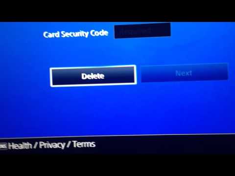 how to remove credit card from ps4