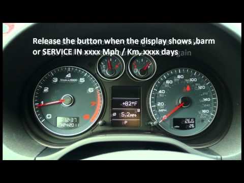 how to reset service light on audi a3