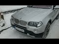 BMW X3 XDrive35d after a fast run on the Autobahn in winter