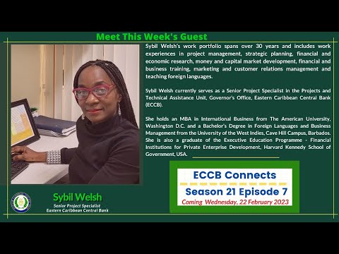 Meet This Week's ECCB Connects Guest - Sybil Welsh