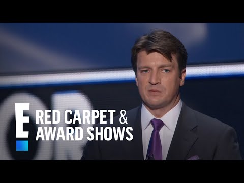 Nathan Fillion (actor) - Ginnifer Goodwin and Jennifer Morrison present the trophy to Nathan Fillion (