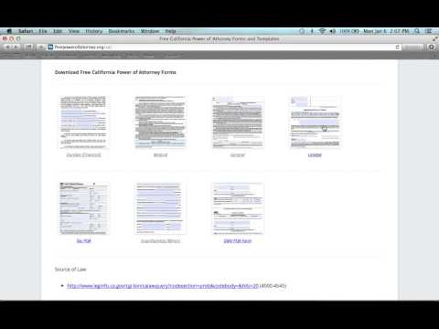 how to obtain power of attorney in california