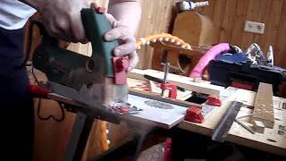 8   Bosch PKS 16 multi - резка паза в плитке