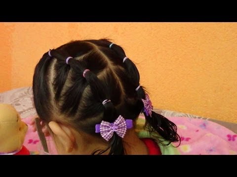 peinados de ligas - hola en esta ocasión te muestro un peinado de ligas para bebe espero te guste.