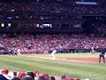 Andruw Jones catches Jim Edmonds drive Andruw Jones catches Jim Edmonds drive