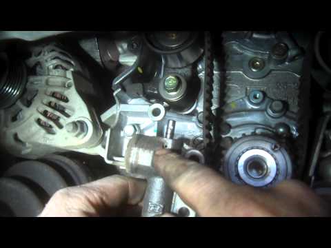 Timing belt replacement Hyundai Sonata 2.7L V6 2005 water pump Install Remove Replace