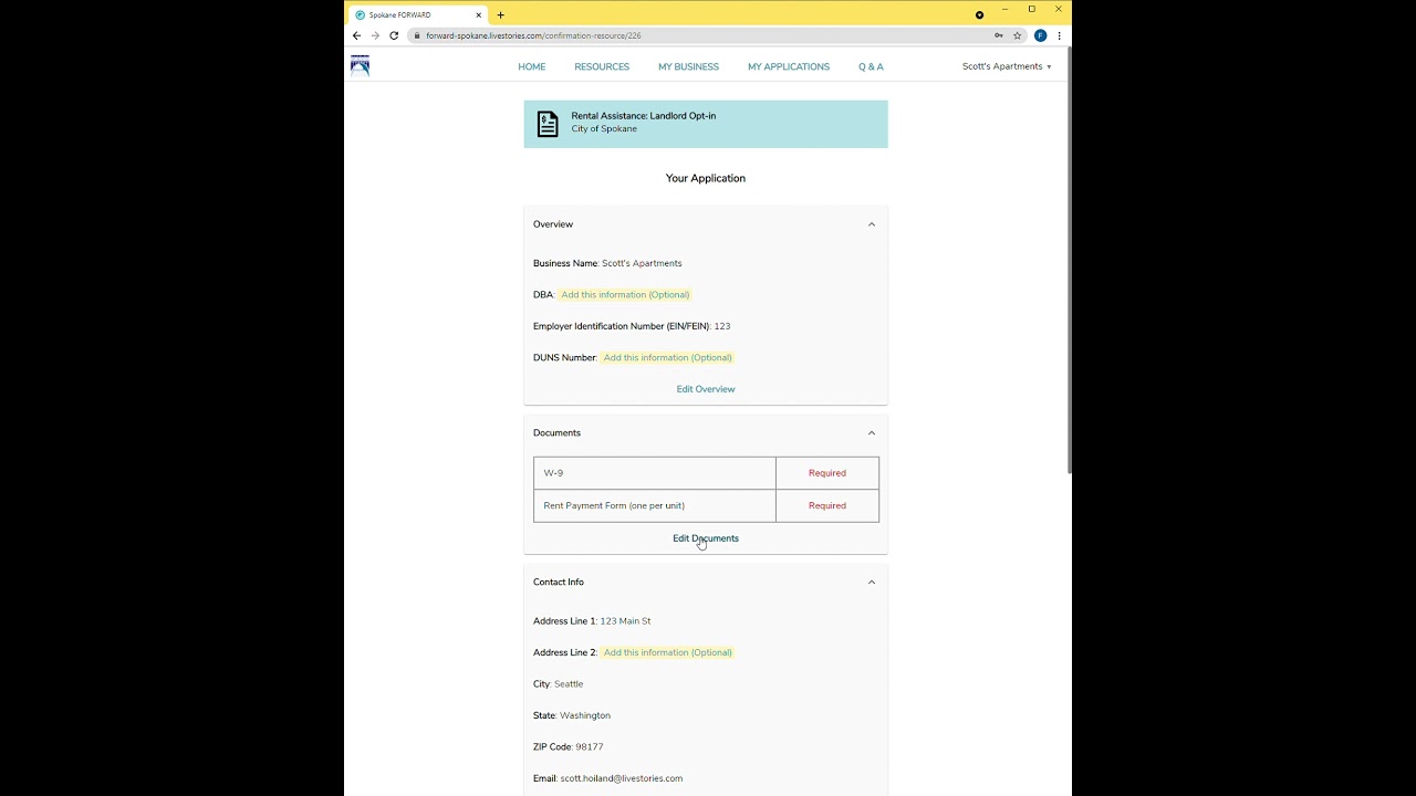 Yakima County Rental Assistance Program for Landlords FORWARD Platform
