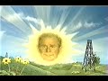 in a bid to improve his image with tiny tots, george joins the teletubbies for an episode