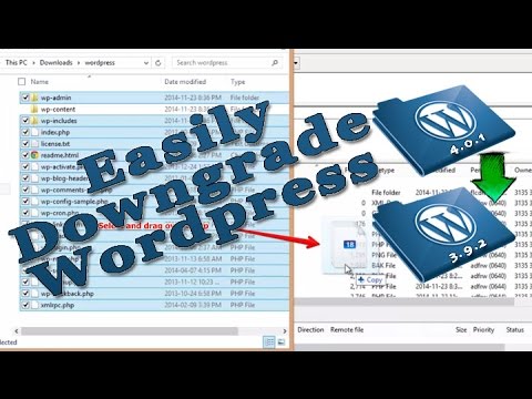 how to downgrade wordpress