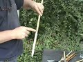 Preparing, installing, and testing a foreshaft for a cane atlatl dart.