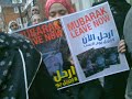 25 يناير في لندن!!1Protests against Hosni Mubarak in London
