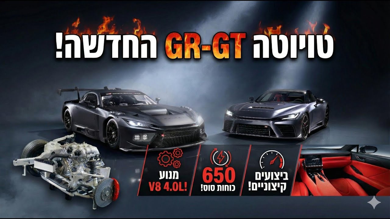 מנוע V8 וספורטיביות טהורה – טויוטה GR GT נחשפה