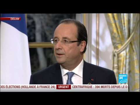 France - Le président François Hollande est l'invité de France 24, RFI et TV5 Monde. Avec nos journalistes, il revient sur son bilan militaire, quasiment un an après ...