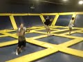This is a group activity we had in California (where else) in which you jumped around a huge building filled with trampolines. Just another fun day at work!