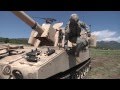 M109 Self-Propelled Howitzer live fire exercise