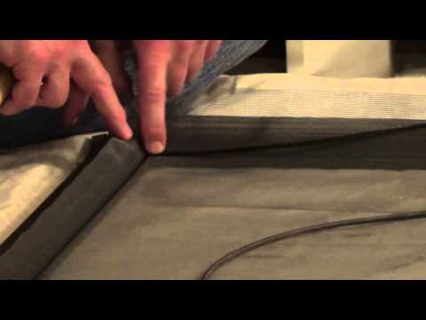 how to rescreen a door