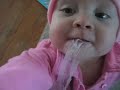 arilyn sporting her cute pink packers hat that daddy bought for her:)