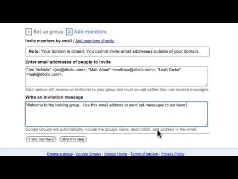 how to create google group